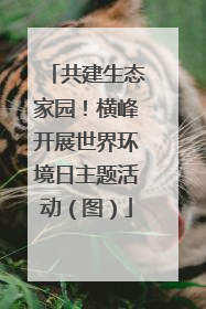 共建生态家园！横峰开展世界环境日主题活动（图）